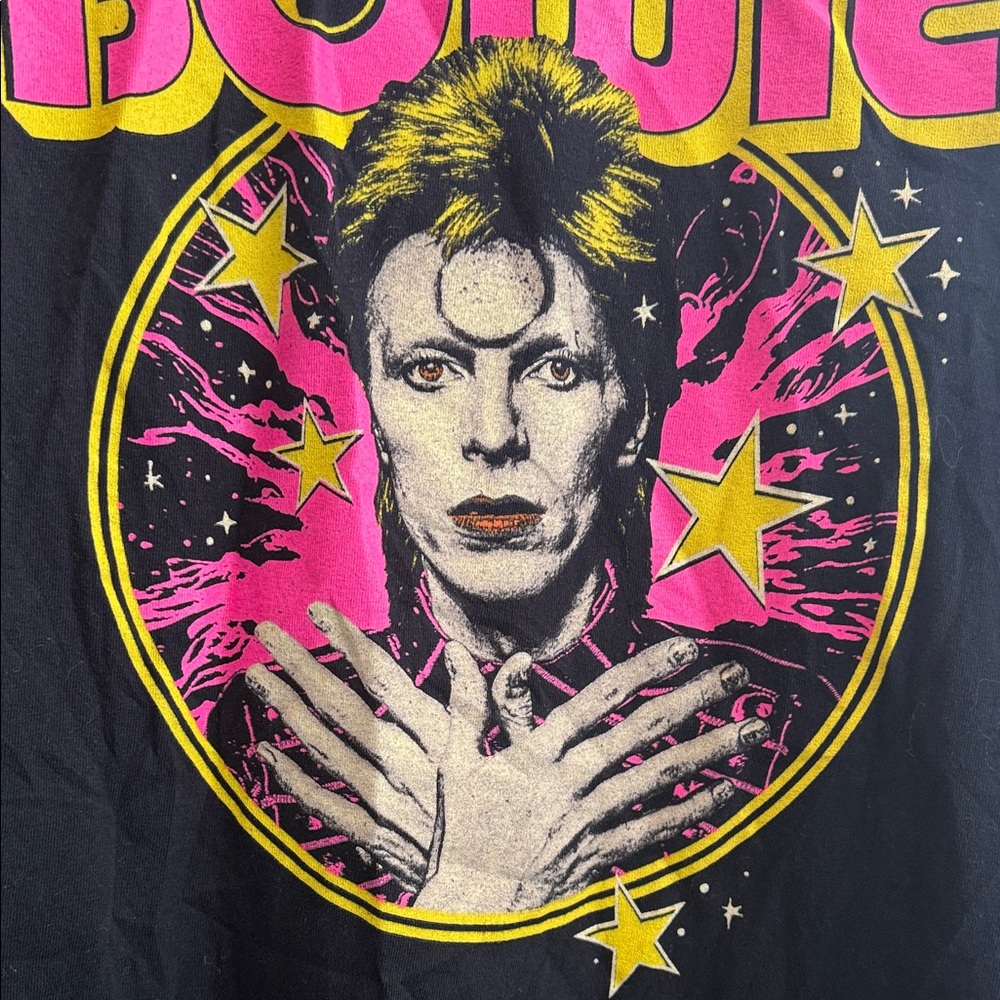 Merch Traffic Size 2X David Bowie Cotton Graphic T-Shirt in Black from Nordstrom - Picture 5 of 12